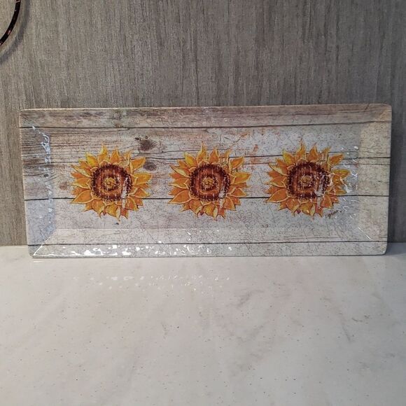 Very Cute Citrus Grove Sunflower Serving Tray / Plant Tray - Picture 1 of 6